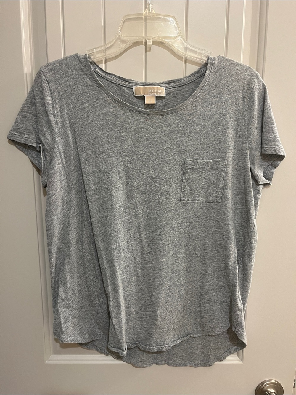 Michael Stars Light Heather Gray Short Sleeve Pocket Tee